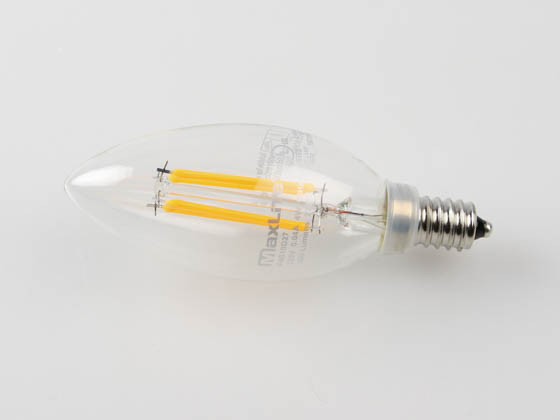 MaxLite 14099267 F4B10D27 Maxlite Dimmable 4 Watt 2700K Decorative Filament LED Bulb, Enclosed Fixture Rated