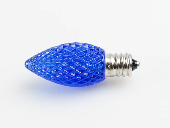 American Lighting NC7D-LED-BL 0.35W Blue C7 Holiday LED Bulb with Faceted Lens, Outdoor Rated