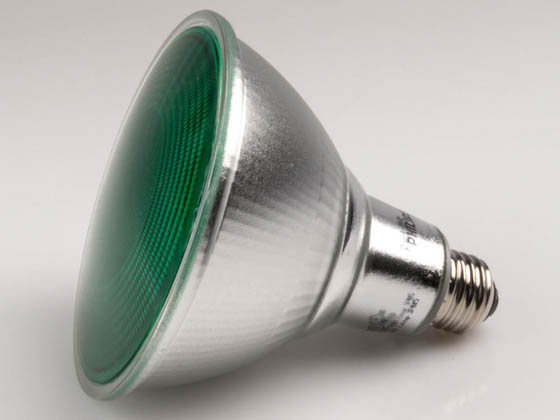 Philips Lighting 469098-2 13.5PAR38/PER/GREEN/ND/ULW/G/120V Philips Non-Dimmable 13.5W Green 40° PAR38 LED Bulb, Enclosed Fixture and Outdoor Rated