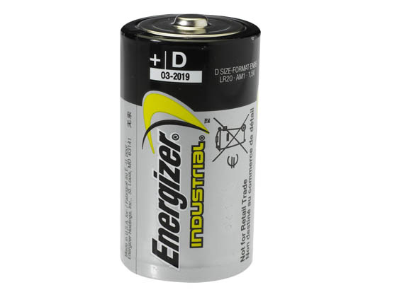 Energizer Industrial EN95 Alkaline D Batteries, 24 Pack