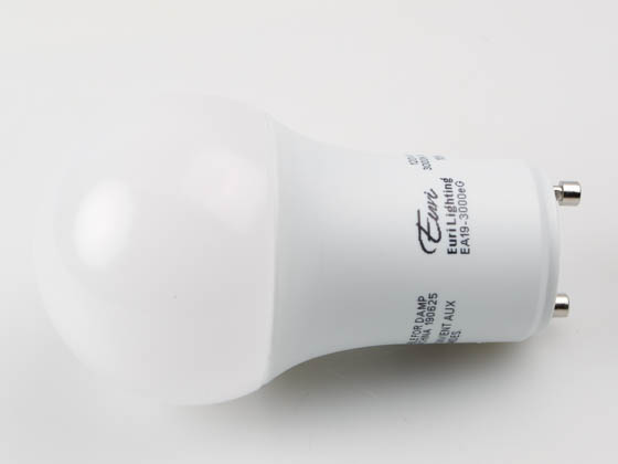 Euri Lighting EA19-3000eG Dimmable 9.5W 3000K A19 LED Bulb, GU24 Base, Enclosed Fixture Rated