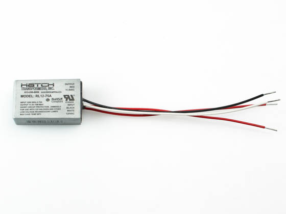 Hatch Transformers RL12-75A Hatch 120V Step Down To 12V Class 2 Dimmable Transformer 75W