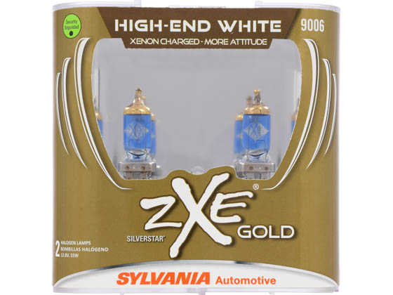 Sylvania 30771 9006SZG.PB2 EN-SP UPP 2/SKU 4/BX 16/CS 9006 zXe Gold Halogen Headlight and Fog Bulb