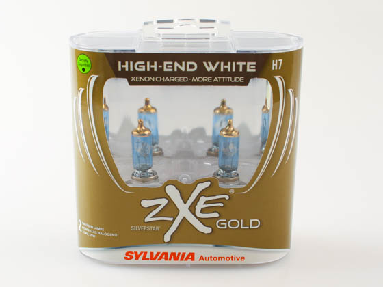 Sylvania 30791 H7SZG.PB2 EN-SP UPP 2/SKU 4/BX 16/CS H7 zXe Gold Halogen Headlight and Fog Bulb