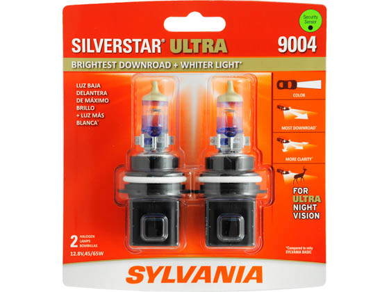 Sylvania 31362 9004SU.BP2 EN-SP 2/SKU 8/BX 80/CS 9004 SilverStar Ultra High and Low Beam Headlight