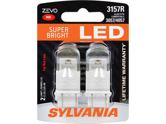 Sylvania 32735 ZEVO2 G2 3157RLED.BP2 EN-SP UPP 2SK 24CS Red 3157R  ZEVO LED Automotive Bulb