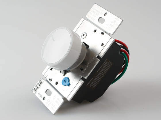 Lutron Electronics RCL-153PNL-WH Lutron Dalia LED + Single Pole/3-Way White Illuminated LED Rotary Dimmer, Up To 150W LED or 600W Incandescent