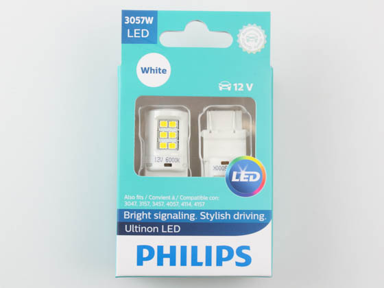 Philips Lighting 3057ULWX2 S-8 LED 3057 ULW Philips Ultinon LED 3057 Miniature Automotive Signaling Bulb (Pack of 2)