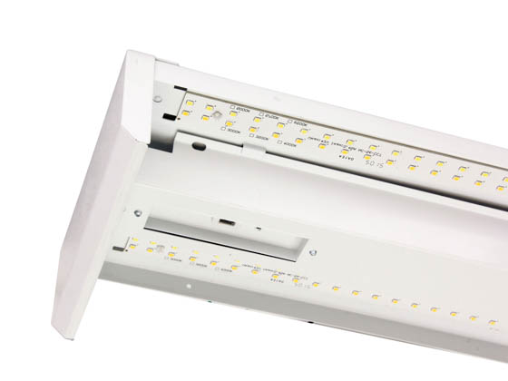 MaxLite 105658 LSU2U20WCSCR Dimmable 2' Wattage Selectable (20W/25W/30W) and Kelvin Selectable (3500K/4000K/5000K) LED Utility Wrap Fixture, C-Max Compatible
