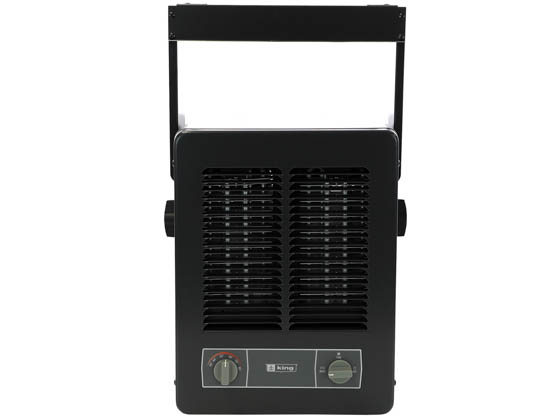 King Electric KBP1230 Hanging Garage Heater 3 Select Power 2850/1900/950W at 9727/6485/3242 BTU 120V