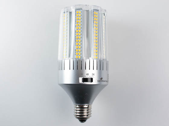 Light Efficient Design LED-8029E345-A-FW FlexWatt + FlexColor 12/18/24 Watt LED Corn Bulb, Replaces 70-150 Watts, Ballast Bypass, E26 Base