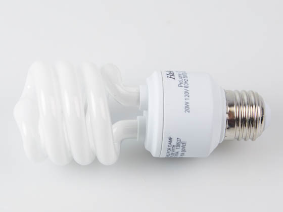 Halco Lighting 109274 CFL20/50 109274 20W T3 SPIRAL 5000K MED Halco 20W Bright White Spiral CFL Bulb, E26 Base