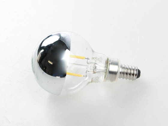 Bulbrite 776771 LED2G16/27K/FIL/HM/3 Dimmable 2.5W Half Mirror G-16 Filament LED Bulb, 2700K, Enclosed Rated