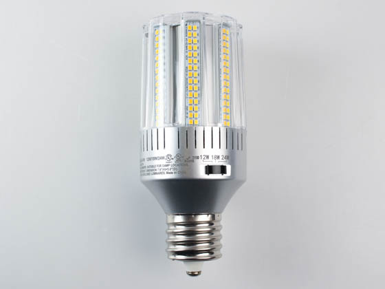 Light Efficient Design LED-8029M345-A-FW FlexWatt + FlexColor 12/18/24 Watt LED Corn Bulb, Replaces 70-150 Watts, Ballast Bypass, E39 Base