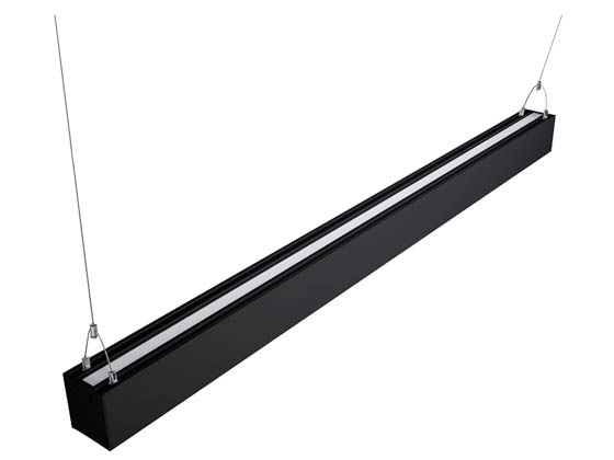 Euri Lighting EUD4-50W103sw-B Dimmable 48", 50 Watt Suspended Linear LED Fixture With Up & Down Light, Color Selectable, Black