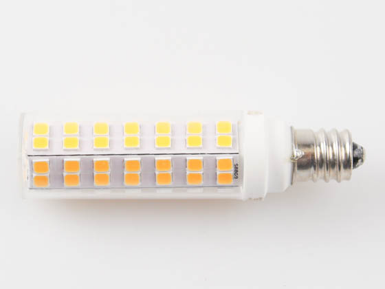 Bulbrite 770642 LED6E12/27K/120/D Dimmable 6.5W 120V 2700K T6 Clear LED Bulb, E12 Base, Enclosed Fixture Rated