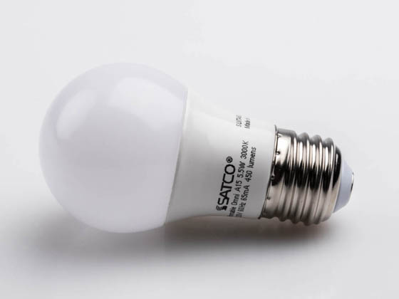 Satco Products, Inc. S9033 5.5A15/LED/5000K/120V Satco Dimmable 5.5W 5000K A15 LED Bulb, Enclosed Fixture Rated
