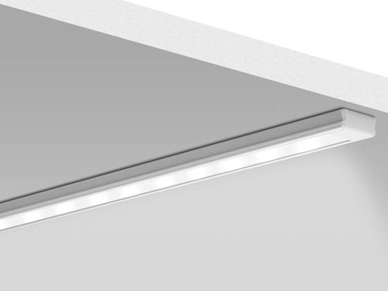 KLUS B5390ANODA/Frosted Cover_2 6.56 Ft. Silver Anodized Aluminum TAMI Channel With Frosted Cover