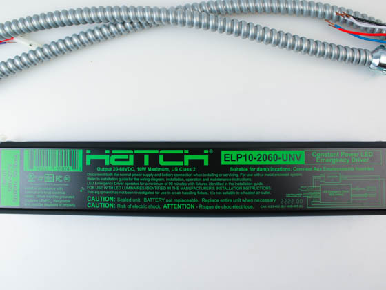 Hatch Transformers ELP10-2060-UNV Hatch ELP10-2060-UNV Emergency LED Driver, 10 Watts Output Power