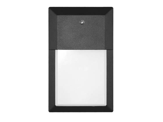Euri Lighting EOL-WL02BK-2100e 15.8 Watt Slim LED Entry Wallpack Security Fixture With Photocell, Color Selectable, 100 Watt HID Equivalent
