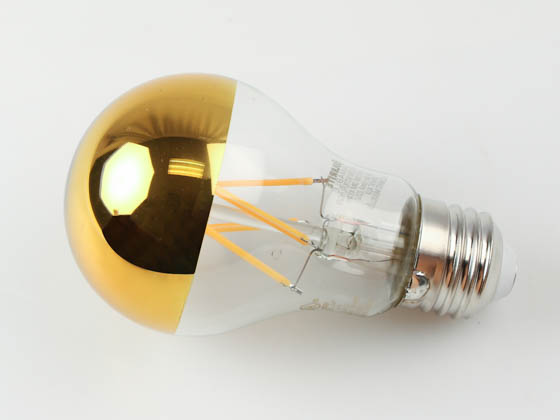Bulbrite 776679 LED5A19/27K/FIL/HG/3 Dimmable 5W Half-Gold A-19 Filament Bulb, 2700K, Medium (E26) Base