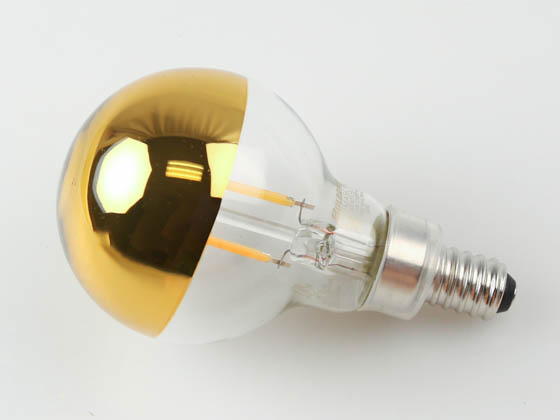 Bulbrite 776921 LED2G16/27K/FIL/HG/3 Dimmable 2.5W Half-Gold G-16 Filament Bulb, 2700K, Candelabra (E12) Base