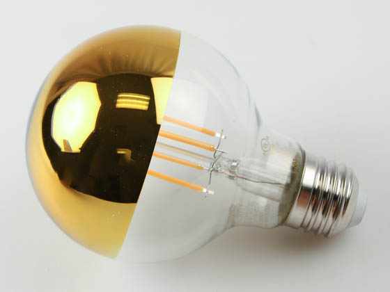 Bulbrite 776923 LED4G25/27K/FIL/HG/3 Dimmable 4.5W Half-Gold G-25 Filament Bulb, 2700K, Medium (E26) Base
