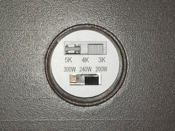 MaxLite 109642 AE300UT3-WCSBKCR Maxlite Slim LED Area Fixture Wattage (200/240/300W) and Color Selectable With Slipfitter Mount Type III C-Max Control Ready