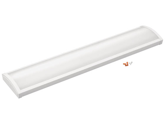 Lithonia Lighting 27767Y FML4W 48 ALO6 8SWW2 TD Lithonia Dimmable 4' Flush Mount LED Wrap Fixture, 120V, Wattage and Color Selectable