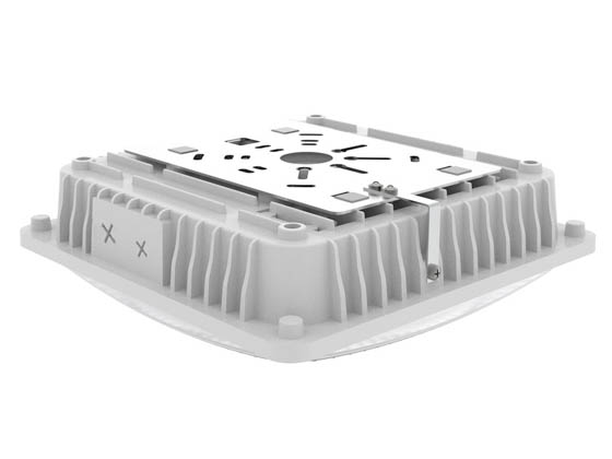 NaturaLED 9547 FX10SCM60SW/8CCT3/WH Wattage & Color Selectable LED Canopy Fixture, 250 Watt Equivalent