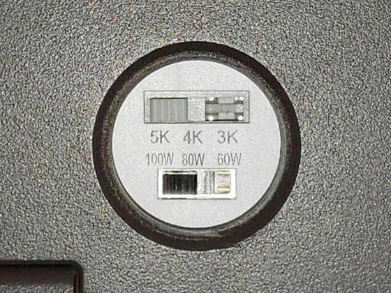 MaxLite 110163 AE100HT3-WCSBKCR Maxlite Slim LED Area Fixture With Slipfitter Mount, Dimmable, Wattage & Color Selectable, Type III, 277-480V, C-Max Compatible, 250 Watt HID Equivalent