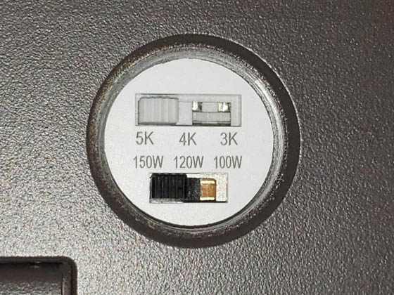 MaxLite 110164 AE150HT3-WCSBFCR Maxlite Slim LED Area Fixture With Flexible Arm, Dimmable, Wattage & Color Selectable, Type III, 277-480V, C-Max Compatible, 400 Watt HID Equivalent