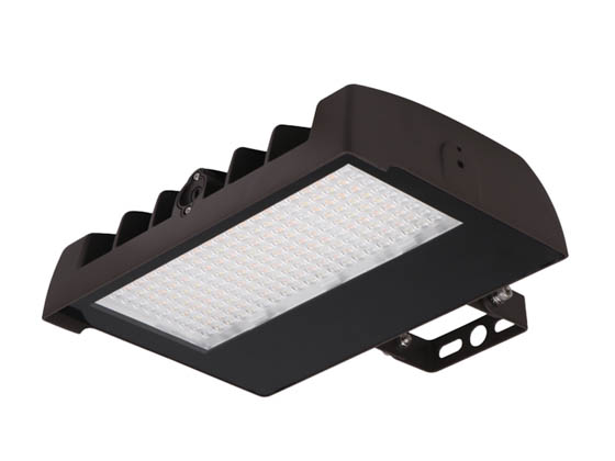Halco Lighting 22906 SFLD2-HLS-CS-U-BZ-PC Halco Sektor LED Flood Fixture Adjustable Wattage (50/60/80W), Color, and Beam Angle Includes Photocell, 1/2" Knuckle, and Trunnion Mount