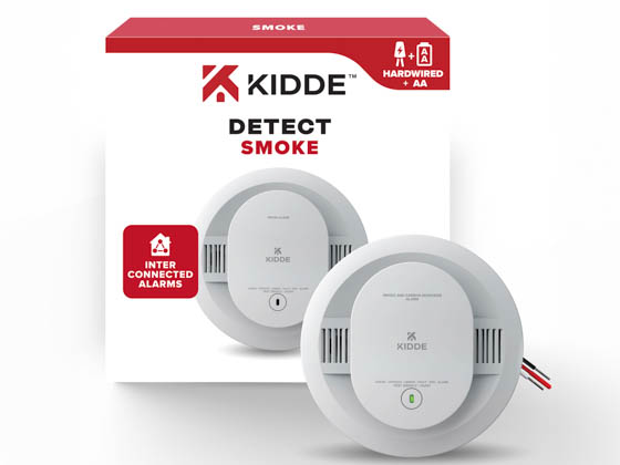 Kidde 20SAR 21031482 DETECT Hardwired Smoke Alarm With AA Battery Backup