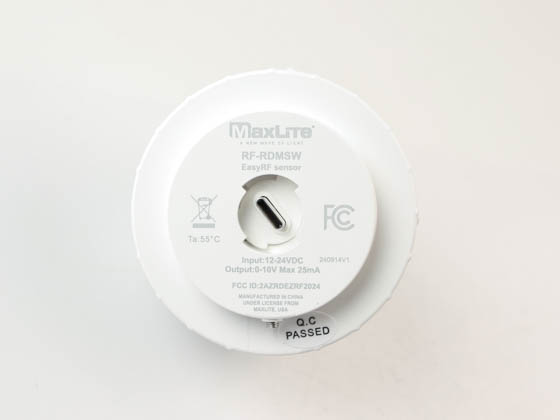 MaxLite 111891 RF-RDMSW Maxlite C-MaxRF EasyRF PIR Motion Sensor/Daylight Harvesting Network Node for Maxlite C-Max Control Ready Fixtures