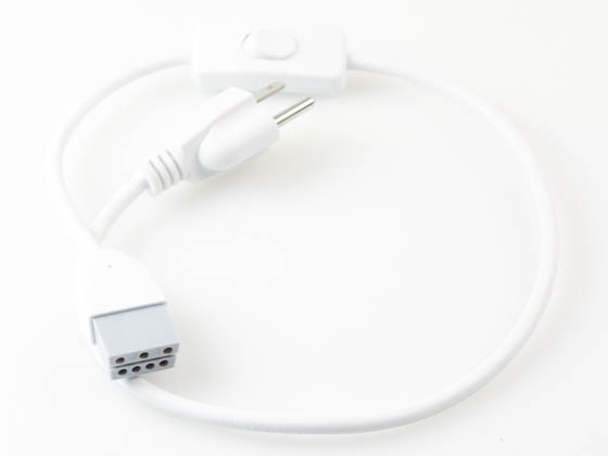 Light Efficient Design RP-LBI-G1-IP-2F-120V-SW 2-Foot 120V Plug and Cord with Switch For LED LBI BarKits White