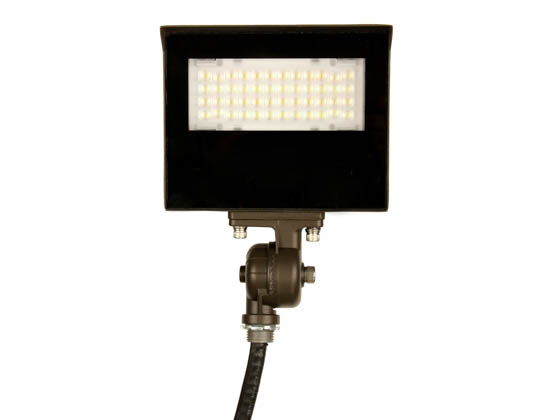 MaxLite 111757 MSF35UA-WCSBKTYPC Maxlite Slim LED Flood Fixture Adjustable Wattage (10/25/35W), Color, & Beam Angle Includes Photocell, Knuckle, & Yoke/Trunnion Mount