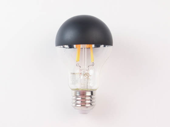 Bulbrite 776833 LED5A19/27K/FIL/HB/3 Dimmable 5W Half-Black A-19 LED Filament Bulb, 2700K, Medium (E26) Base