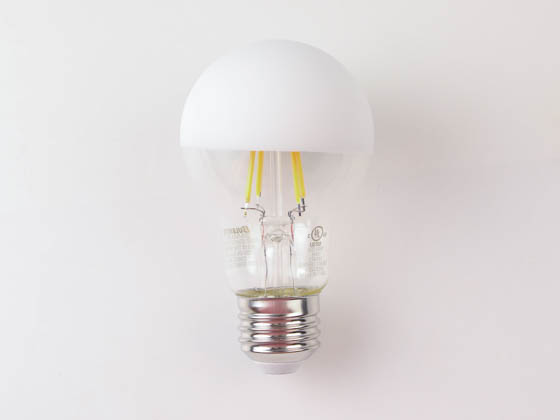Bulbrite 776837 LED5A19/27K/FIL/HW/3 Dimmable 5W Half-White A-19 LED Filament Bulb, 2700K, Medium (E26) Base