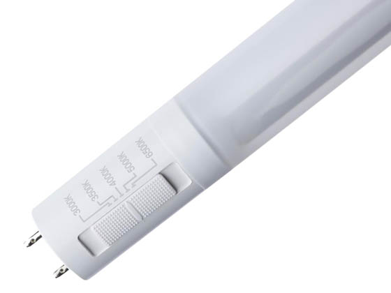 Satco Products, Inc. S21760 10T8/LED/24-5CCT/DM/BP-DR Satco 10 Watt 24 Inch T8 Hybrid LED Lamp, 5 Color Selectable, 120-277 Volt