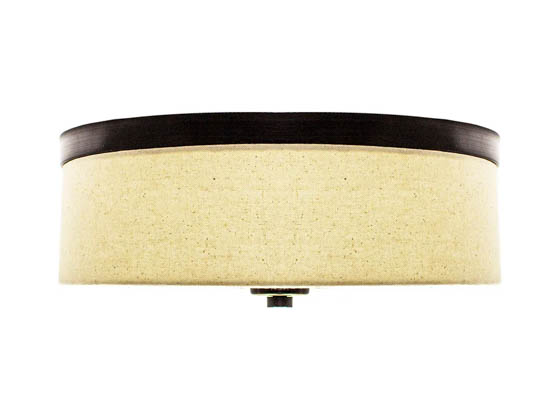 Westgate LCFF-18-MCT5-BR 35 Watt 18 Inch Dimmable LED Drum Fixture With Selectable CCT, 120 Volt, Bronze Finish, Surface Mount