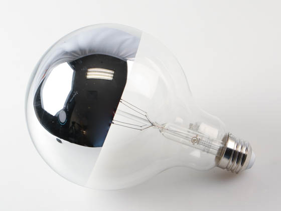 Bulbrite 776920 LED6G40/27K/FIL/HM/3 Dimmable Half-Chrome G-40 LED Filament Bulb, 2700K, Medium (E26) Base