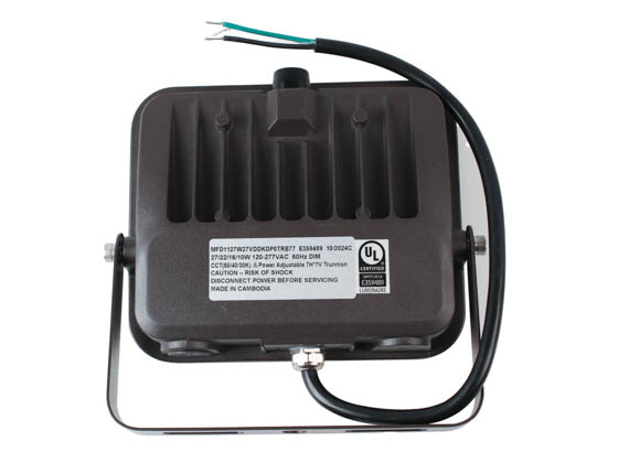 Contractor Choice FL-45282 FL-27WDDK-PC-YK LED Flood Light Wattage (11/16/20/27W) and Color Selectable with Photocell and Yoke/Trunnion Mount