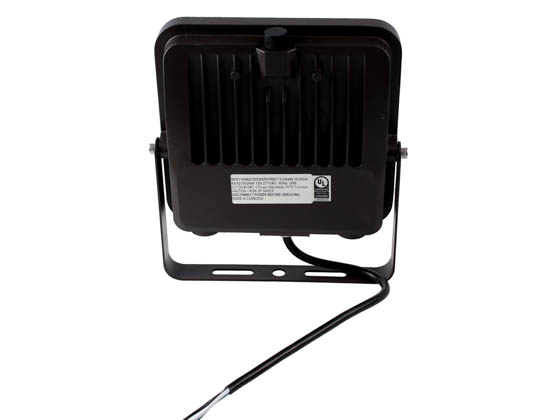 Contractor Choice FL-45284 FL-65WDDK-PC-YK LED Flood Light Wattage (28/41/54/65W) and Color Selectable with Photocell and Yoke/Trunnion Mount