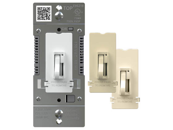 Legrand TSDL153PTC TSDL153PTC 150W, 120V Trademaster Toggle Slide LED Advanced Dimmer, Tri-Color