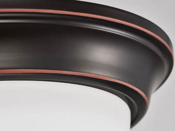 Satco Products, Inc. 62-1557 LED 19W 11" FLUSH MOUNT 3000K Satco Nuvo 11" LED Dome Light Fixture 19W 3000K Mahogany Bronze Finish