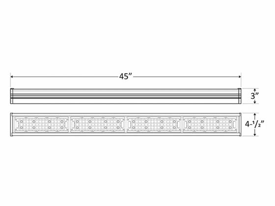 Westgate LOHB-4FT-120W-40K 48" LED Wall Wash Fixture 120W 4000K with Adjustable Knuckle Mounts