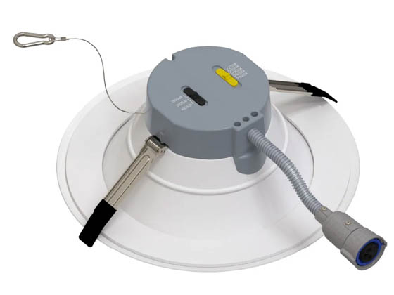Halco Lighting 89221 CDLEM-10-LS-CS-WH-DDV Halco 10" Dimmable Commercial Retrofit Downlight, Emergency Battery Ready, Lumen and Color Select, 120-277V
