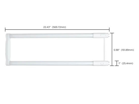 Satco Products, Inc. S18413 15T8/U6/LED/5CCT/DUAL Satco Wattage and Color Selectable LED U-Bend Lamp, 120-277 Volt, Type A or B