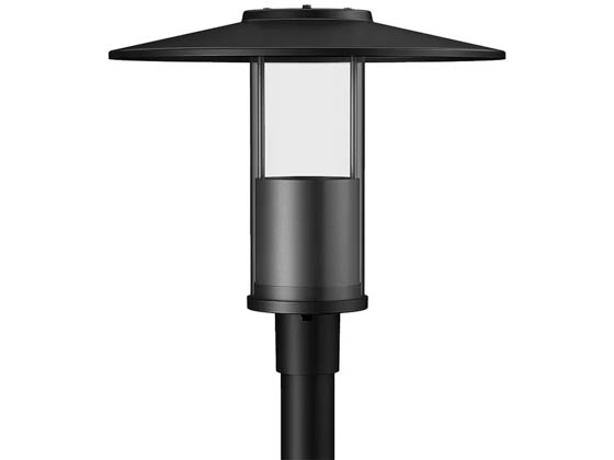 Westgate GPH-12-40W-MCTP-BK LED Decorative Top-Hat Post Top Fixture Wattage and Color Selectable with Indirect Light Black Finish